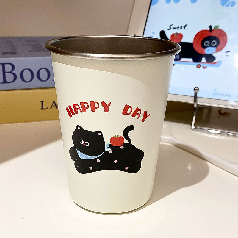 Edelstahl Trinkbecher mit Fröhlichem Hunde-Motiv Brehn