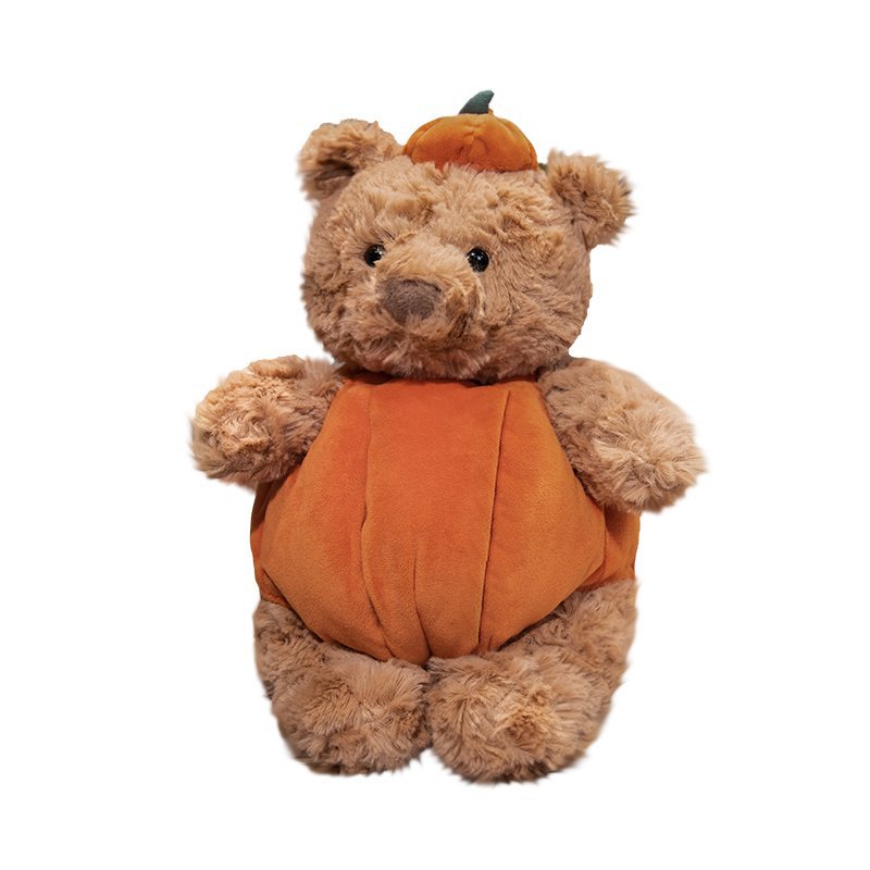Kürbis Kostüm Plüsch Teddybär mit quitschigem Körper und ultra-weichem Fell Brehn