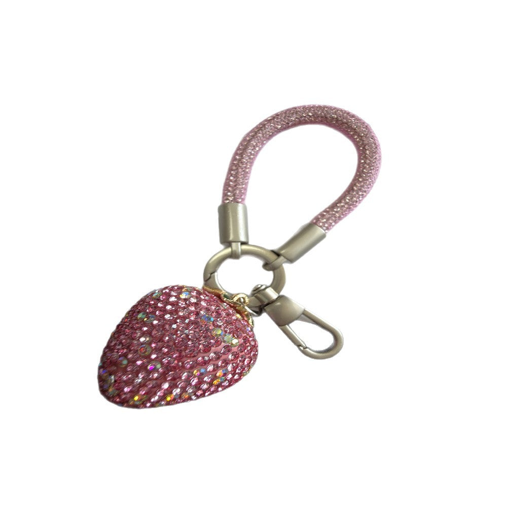 Glitzernde Erdbeer Charm Schlüsselanhänger Brehn