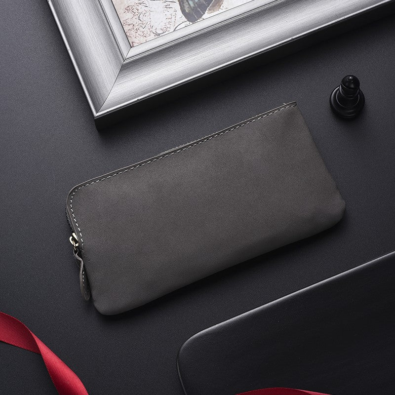 Premium Leder Reißverschluss Geldbörsen Organizer Brehn