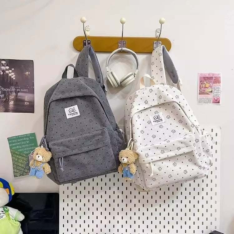 Verspielter floraler Druck Rucksack