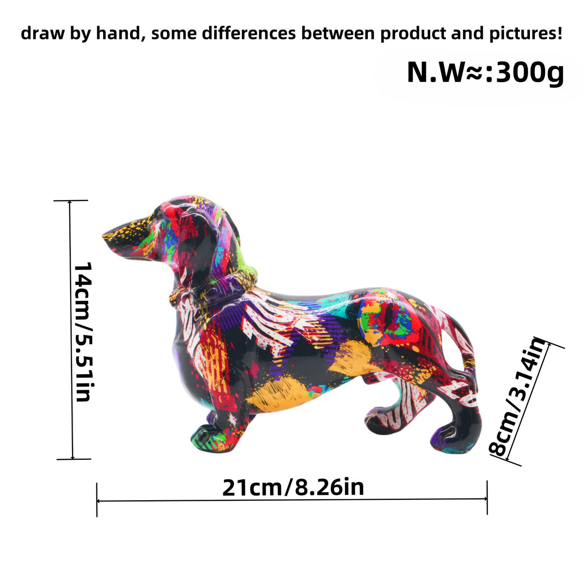 Kreative Dekofigur eines Dachshunds Brehn
