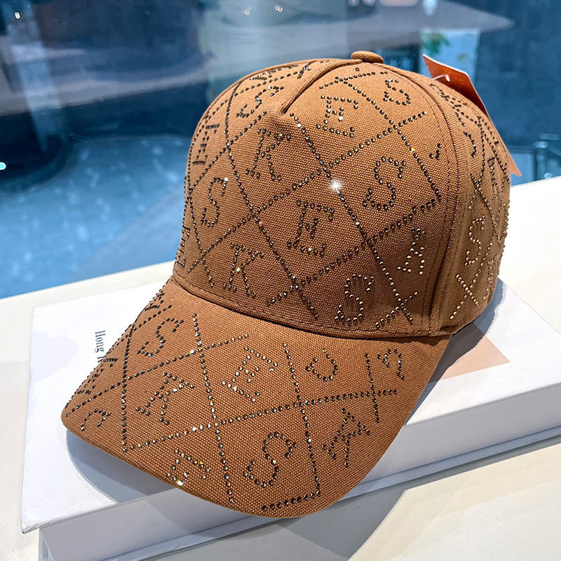 Frauen Rhinestone-beschichtet verstellbare Baseballmütze Brehn