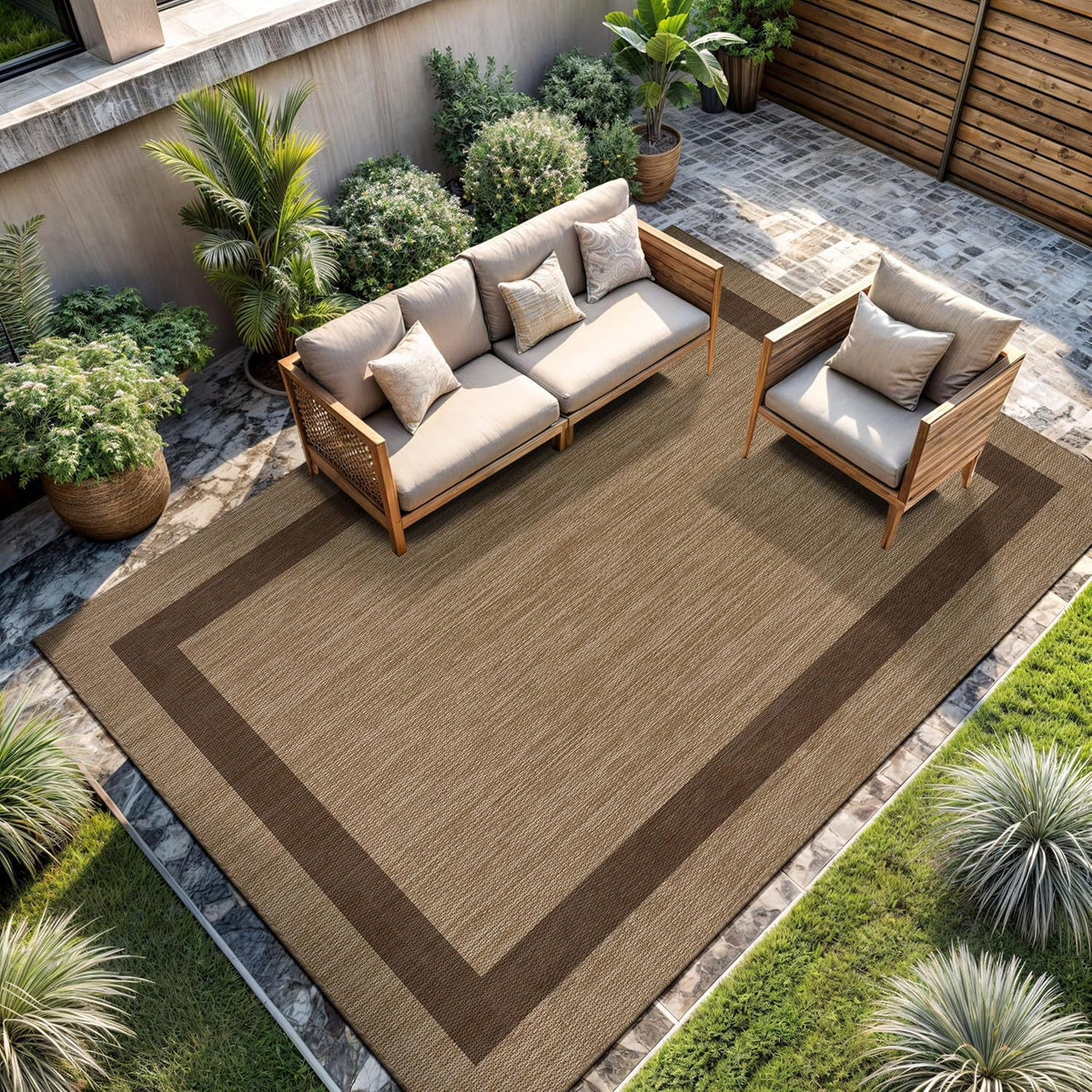 Outdoor Patio Bereich Teppich