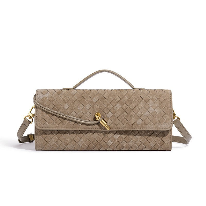 Texturierte Wildleder Clutch Tasche Brehn