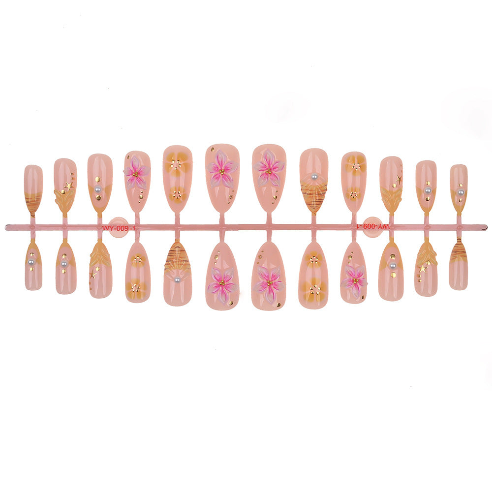 Dekorativer Floral Press-On Nagelset Brehn