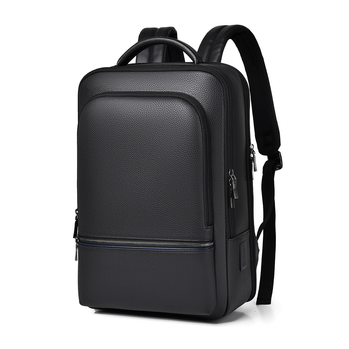Schlanker Leder Laptop Rucksack Brehn