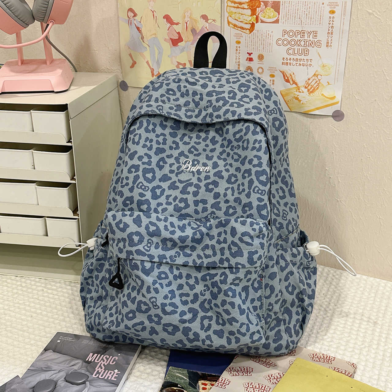 Stilvolle Leopardenmuster-Rucksack Brehn