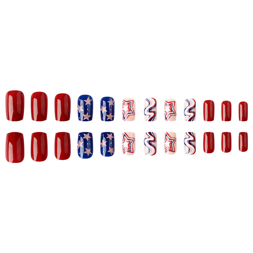 Themen Press-On Nagelkunst Set mit Sternen Design Brehn