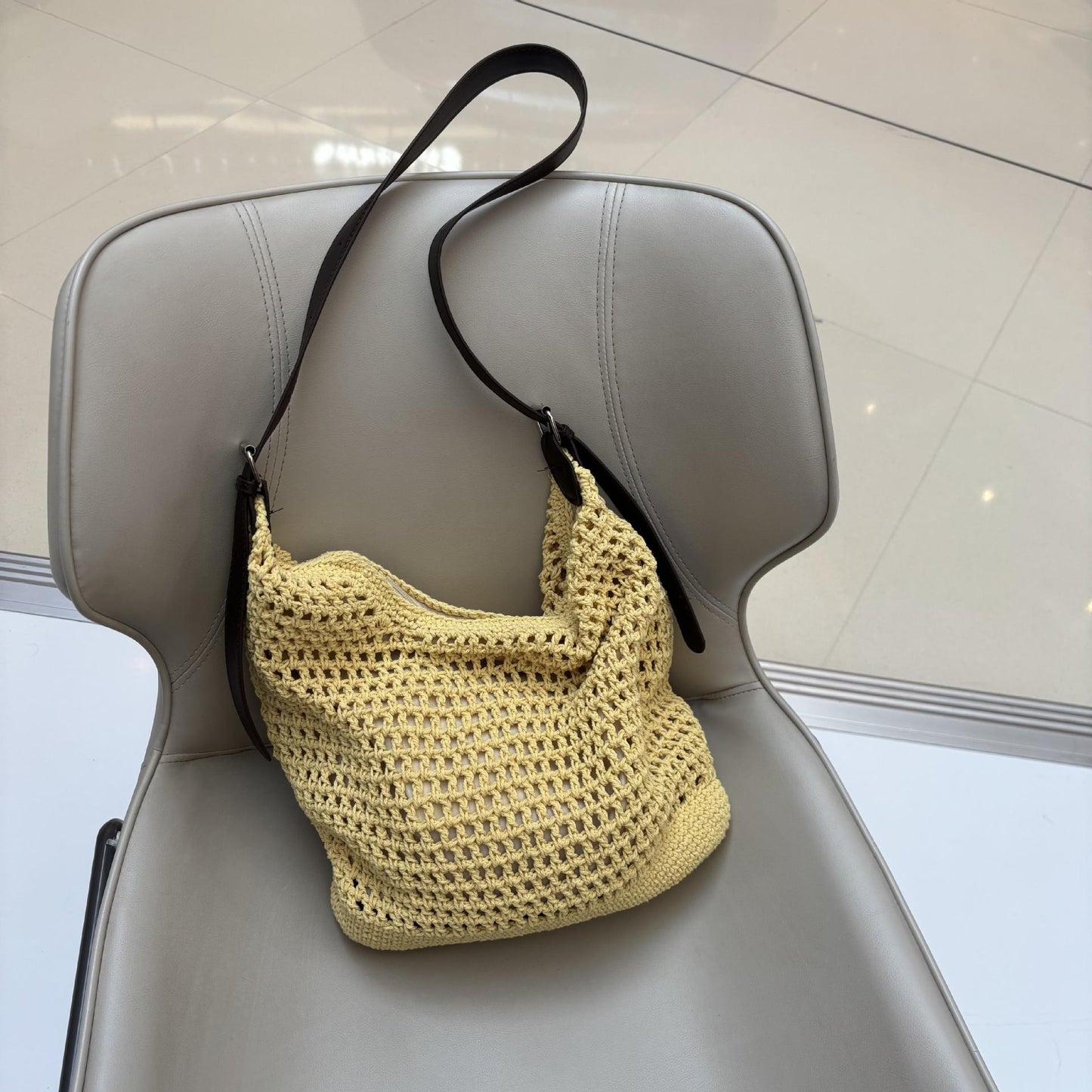Trendige Makramee-Basket-Bag Brehn