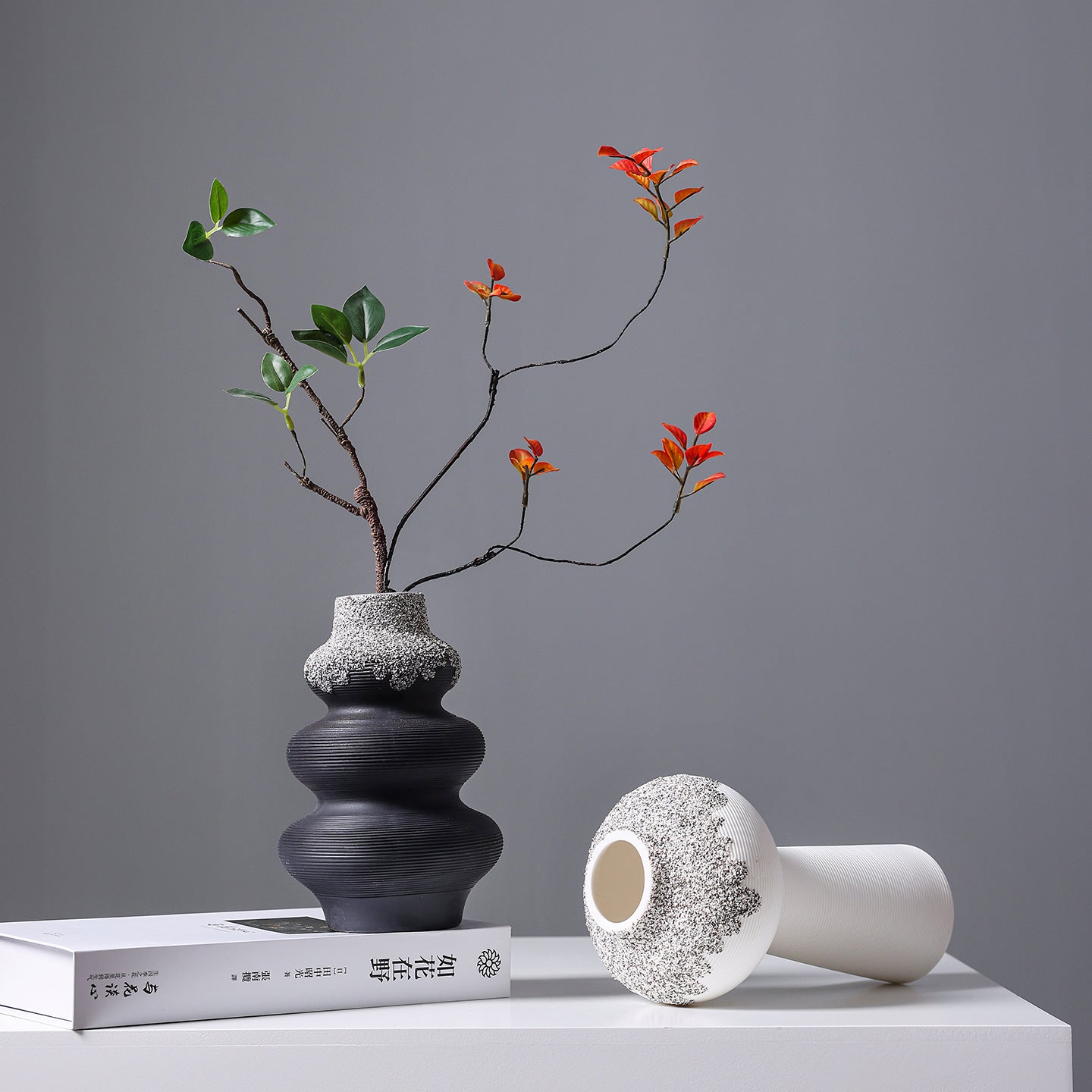 Künstlerische Textur Steingut Vase
