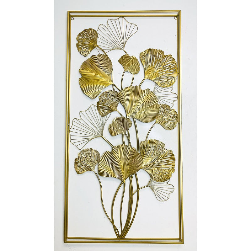 Dekorative Metall-Wandkunst-Skulptur mit Ginkgo-Blatt-Design Brehn 1789208504