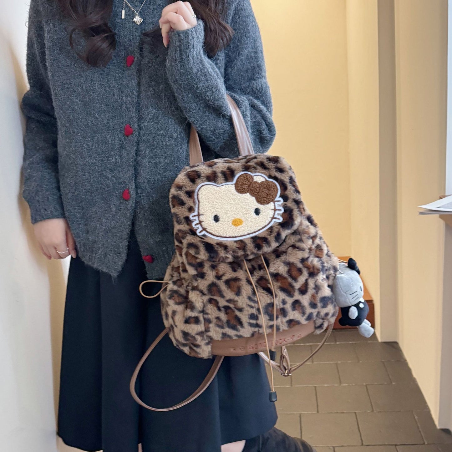 Hübscher plüschiger Rucksack mit Tiermotiv Brehn