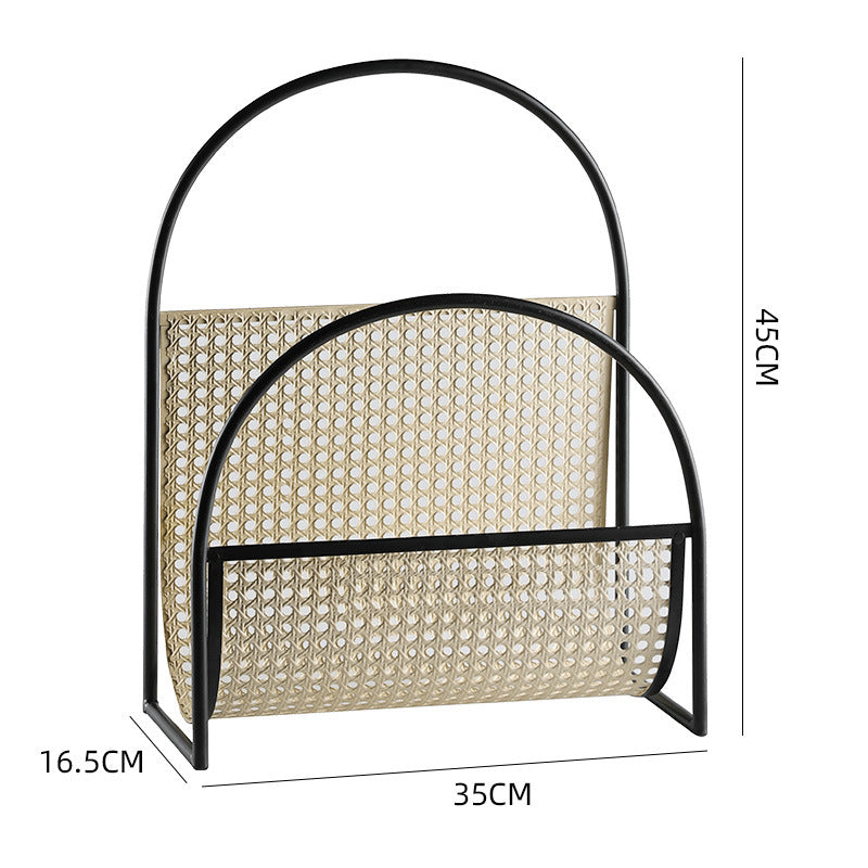 Unisex Eleganter Zeitschriftenhalter mit kunstvoller Flechtstruktur Brehn