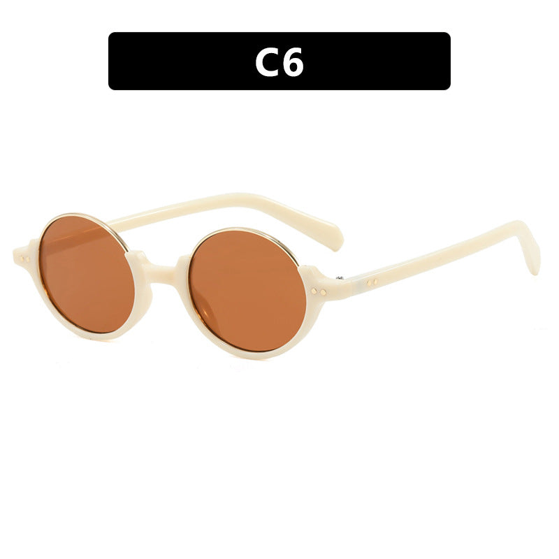 Damen runde Sonnenbrille mit elegantem Kunststoffrahmen Brehn