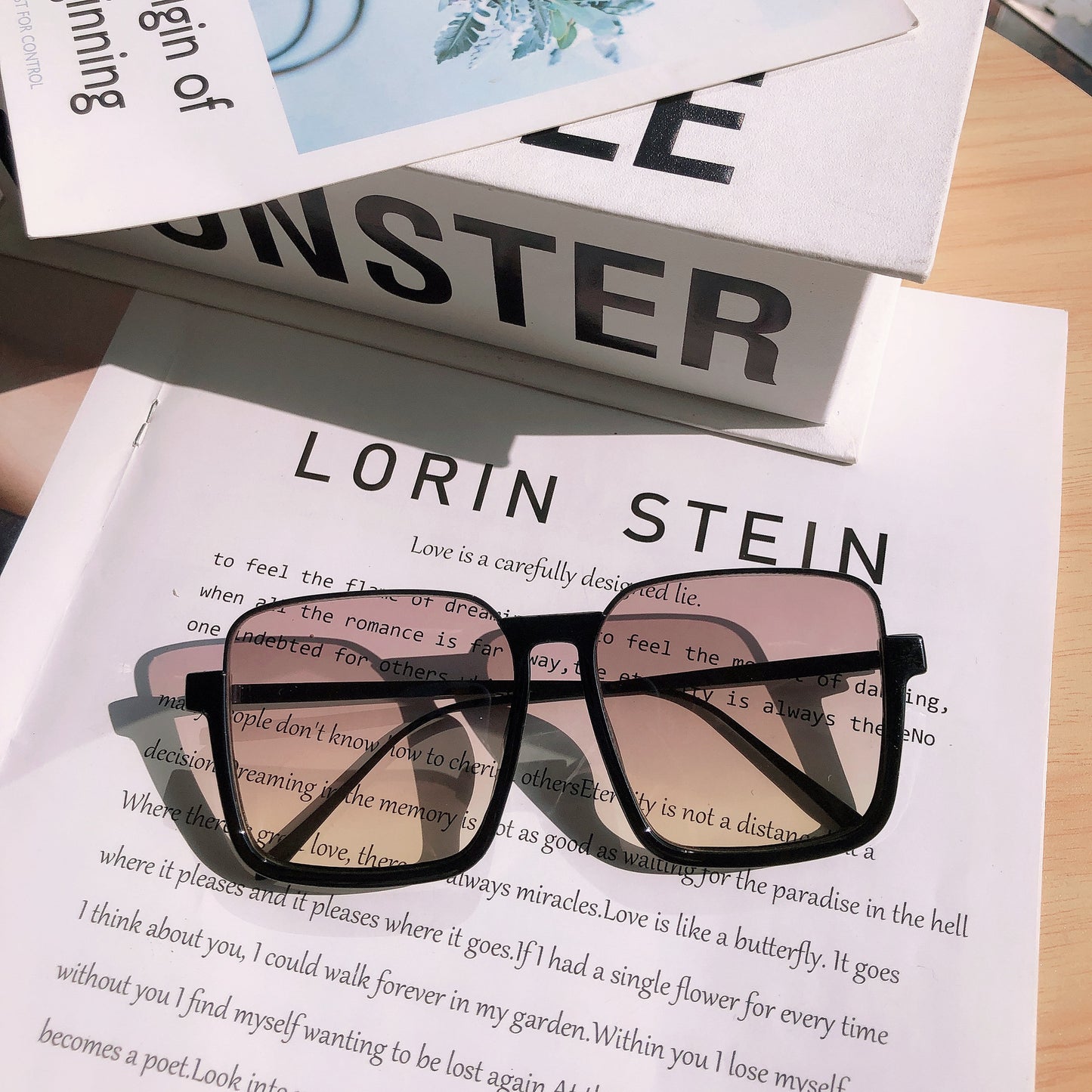 Oversized geometrische Rahmen Sonnenbrille Brehn