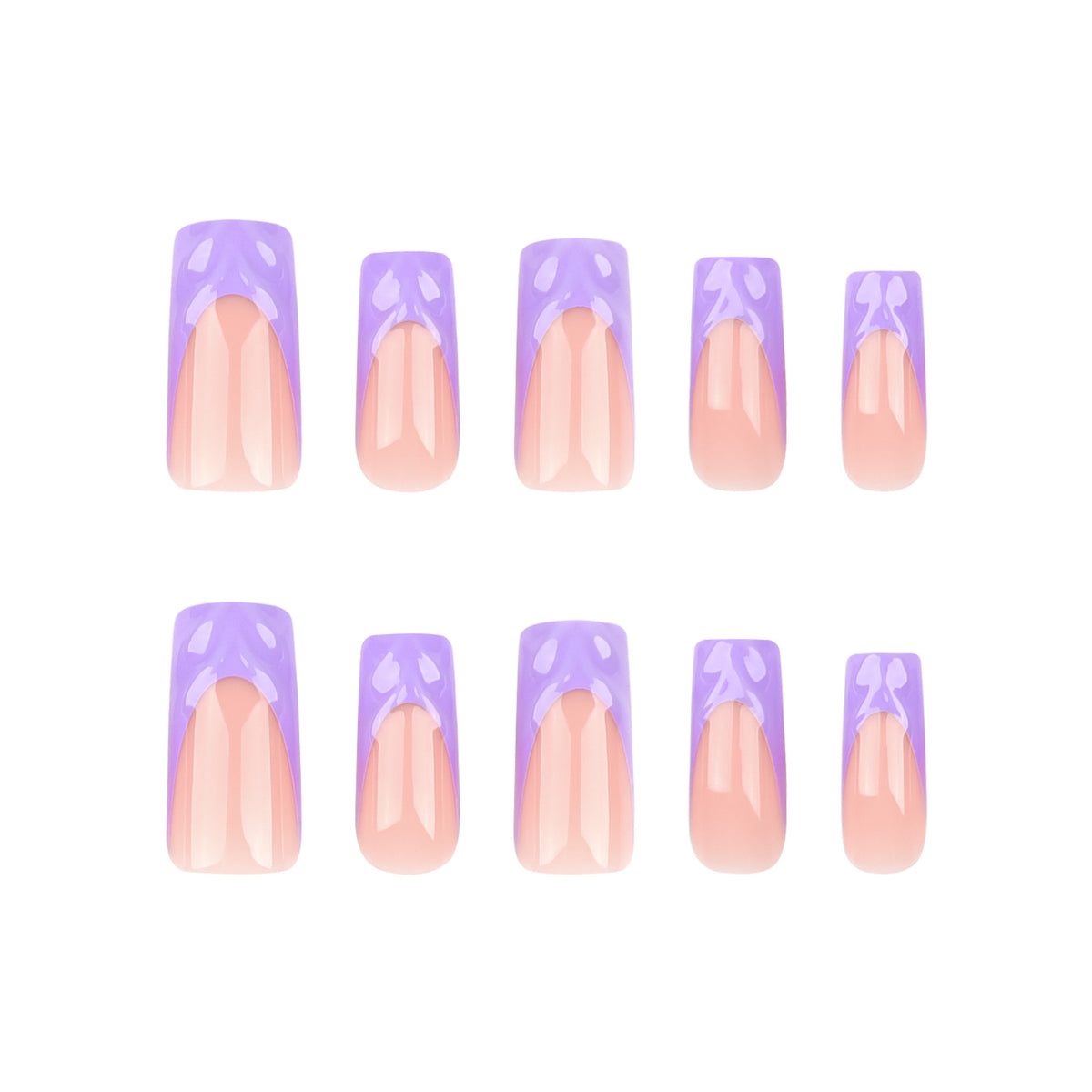 Künstliche Nagelverlängerungen mit elegantem Farbverlauf Brehn