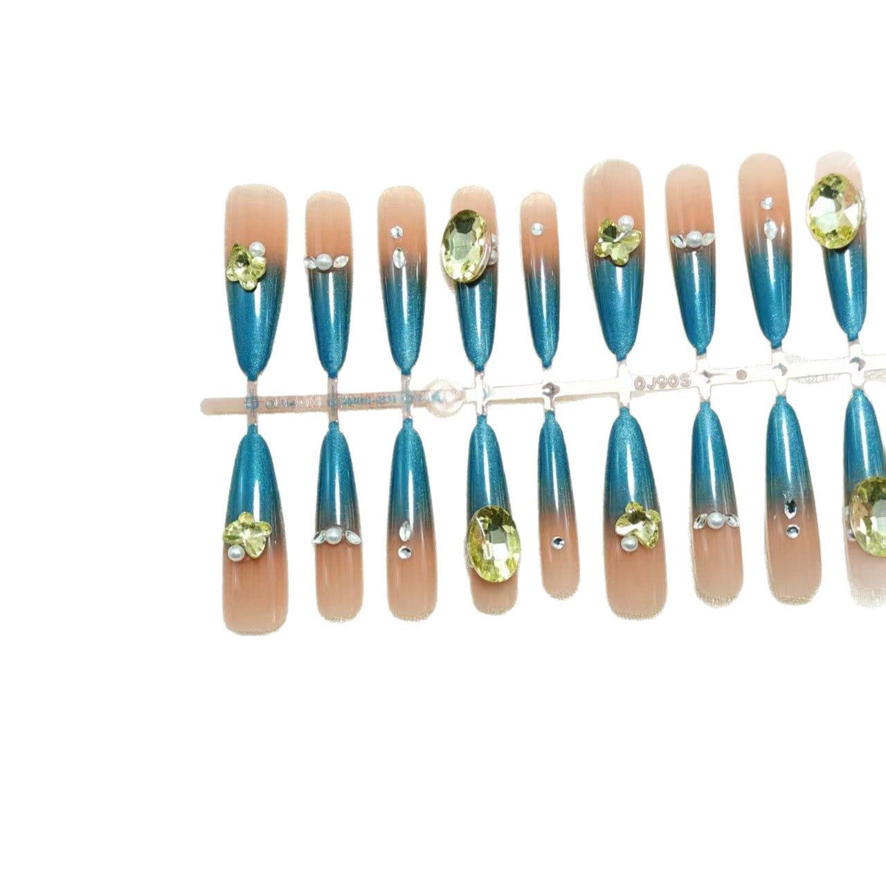 Kunstnägel Im Eleganten Stiletto-Stil mit Funkelnden Akzenten Brehn