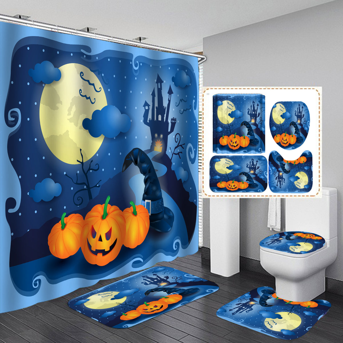 Heimdekor Halloween Themen Badezimmer Set Brehn