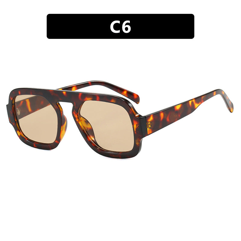 Damen trendige Sonnenbrille mit markantem eckigem Design und UV-Schutz Brehn