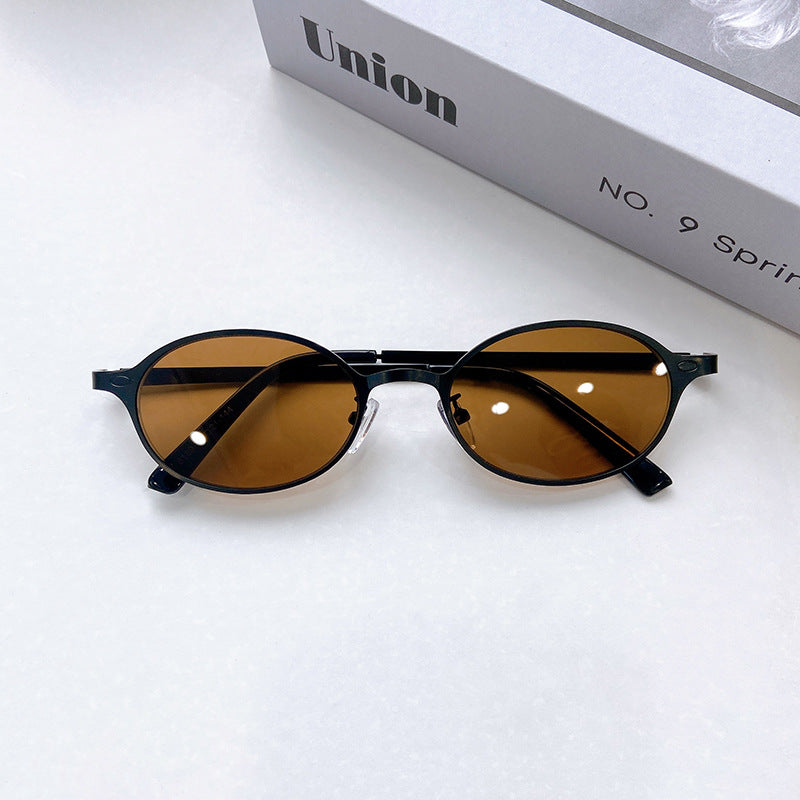 Modische Runde Sonnenbrille mit Elegantem Goldenen Rahmen Brehn