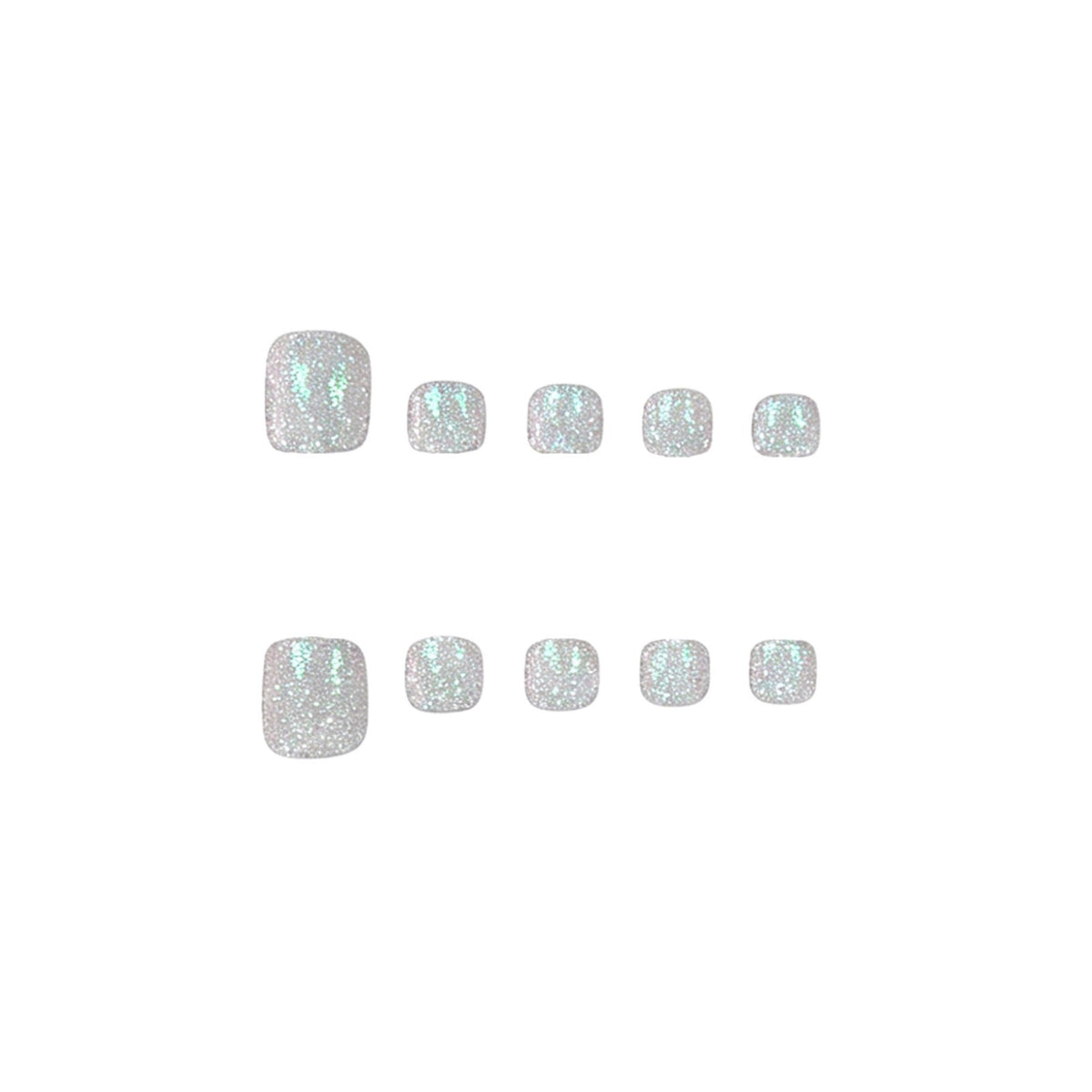 Premium Glitzernde Pediküre Nagelkunst Brehn