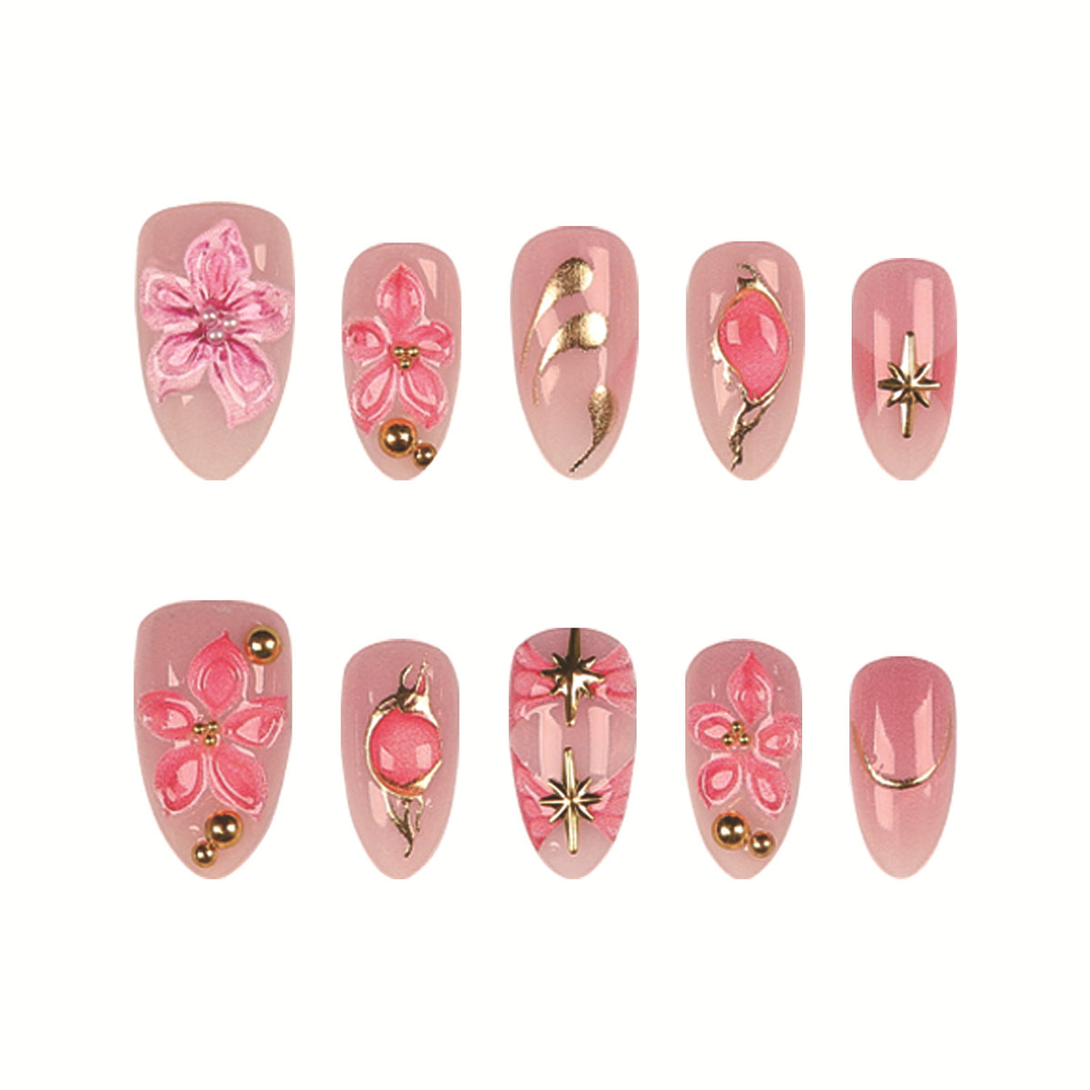 Dekoratives Florales Nagelkunstset