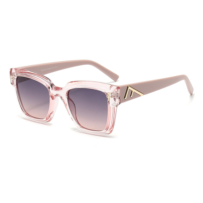 Damen modische quadratische Sonnenbrille mit goldenen Details Brehn