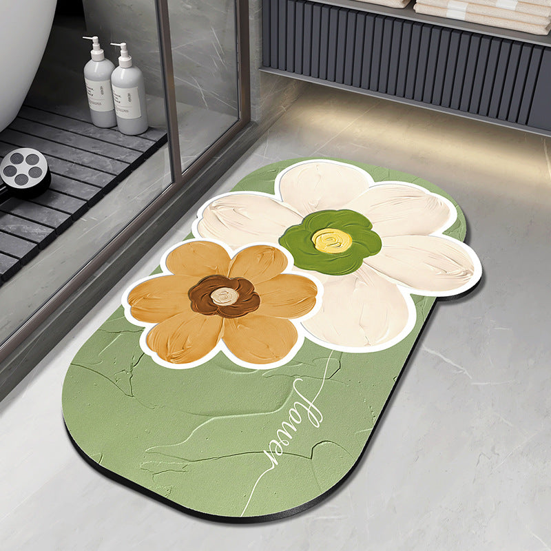 Floral Design Plush Badmatte Brehn