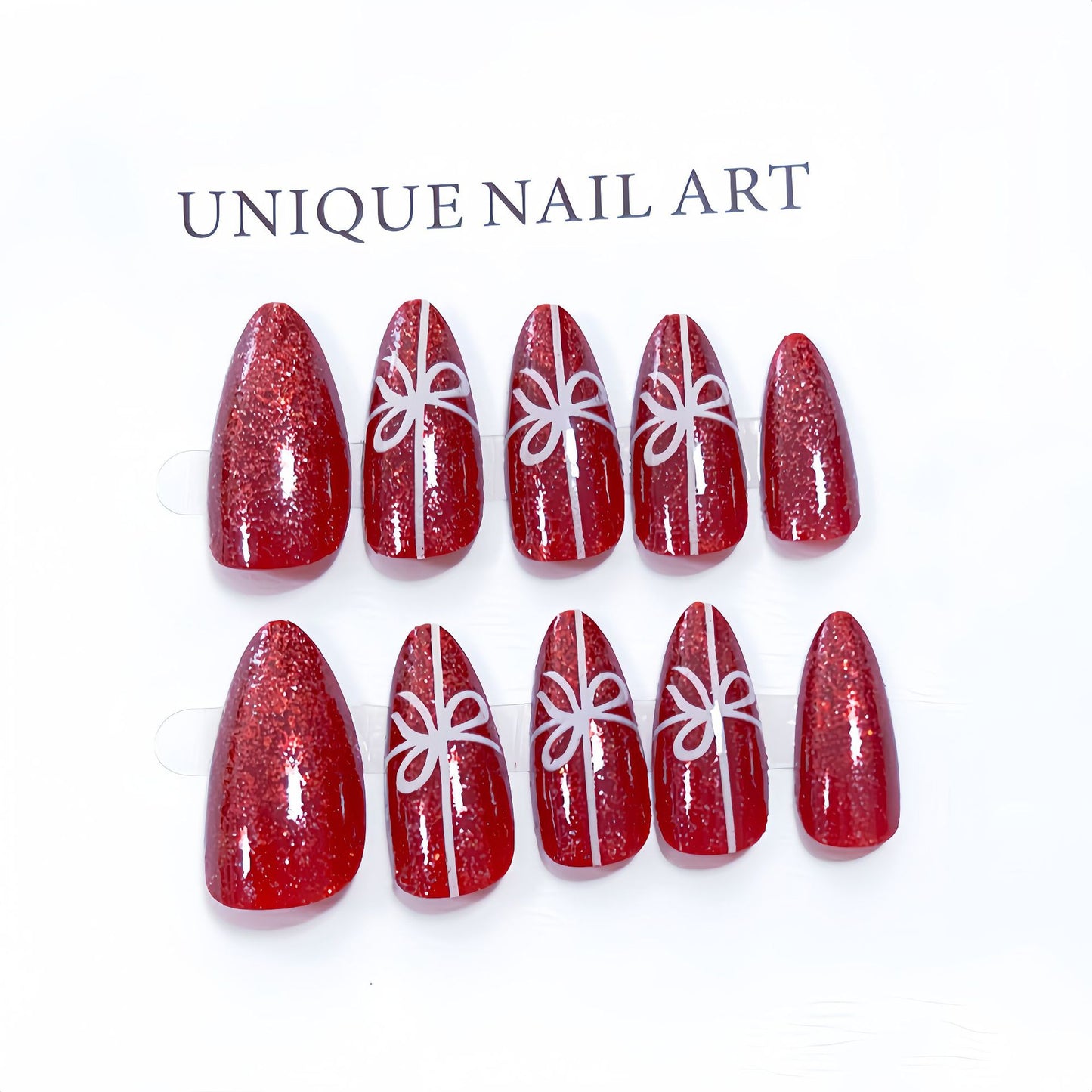 Festliches Glitzerndes Press-On Nagelset Brehn