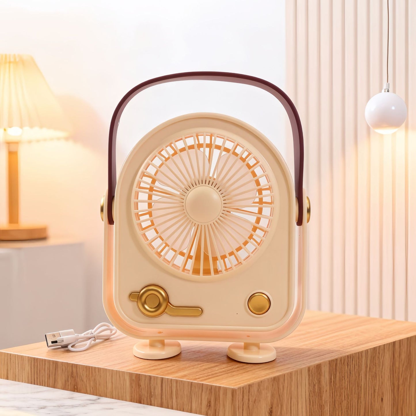 Damen Tragbarer Mini-Ventilator mit flexiblem Griff und innovativem Design Brehn