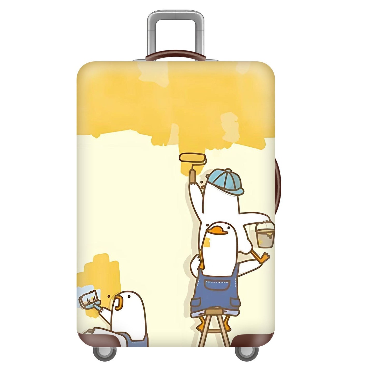 Unisex nan robuster Hartschalen-Trolley mit Löwenportrait Motivdruck, stoßfester ABS-Polycarbonat-Schale, mehrrädrigem Fahrwerk und TSA-Sicherheitsverschluss Brehn