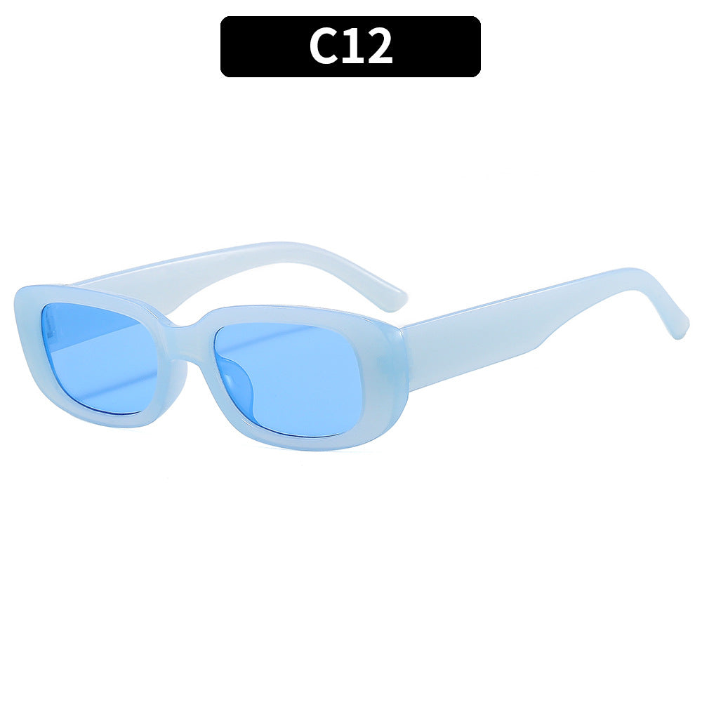 Minimalistische Quadrat Rahmen Sonnenbrille