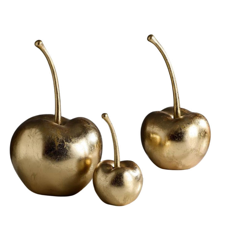 Dekorative goldene Kirschskulptur