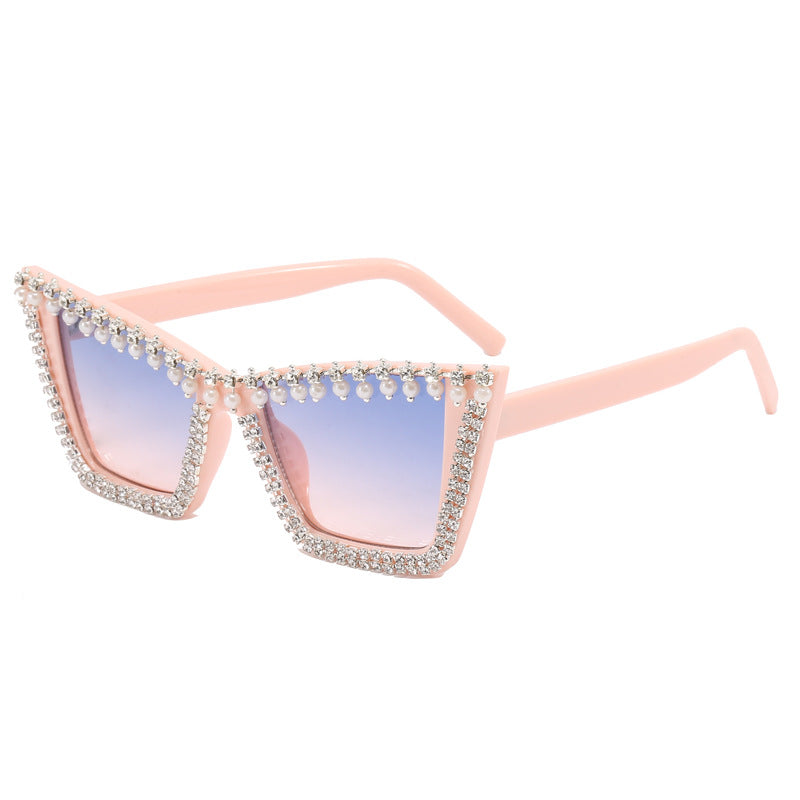 Damen Glamouröse Designer-Sonnenbrille mit funkelndem Rahmen Brehn