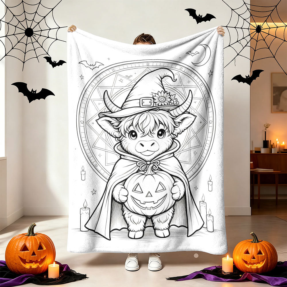 Gemütliche Halloween-Themen-Wurfdecke