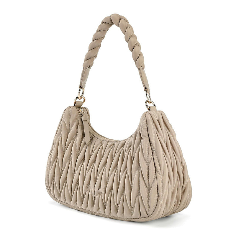 Modische Schultertasche mit Geflochtenem Trageriemen Brehn