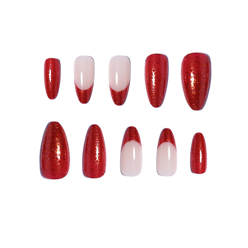 Glitzernde Stiletto Press-On Nagelspitzen Brehn