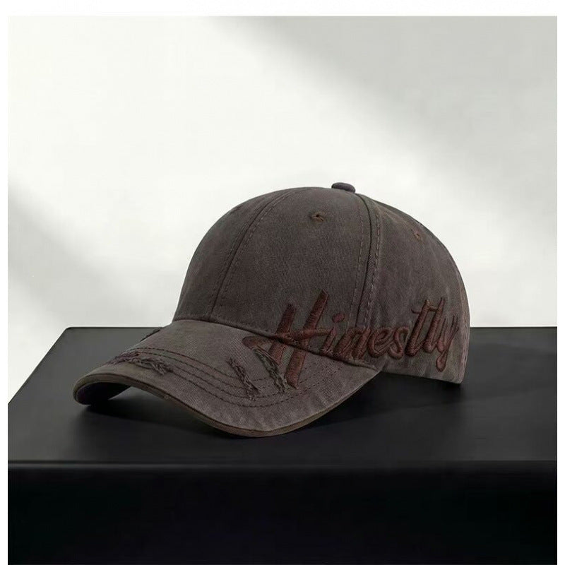 Damen Distressed Casual Graphic Baseball Cap Brehn