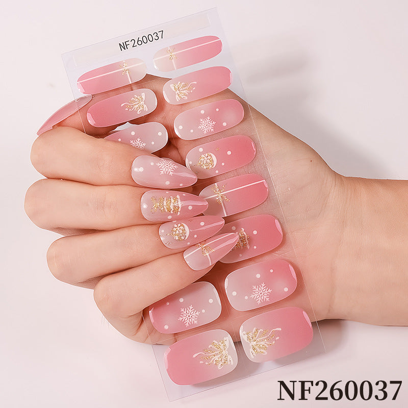 Festliche Weihnachts-Nagelkunst-Wickel