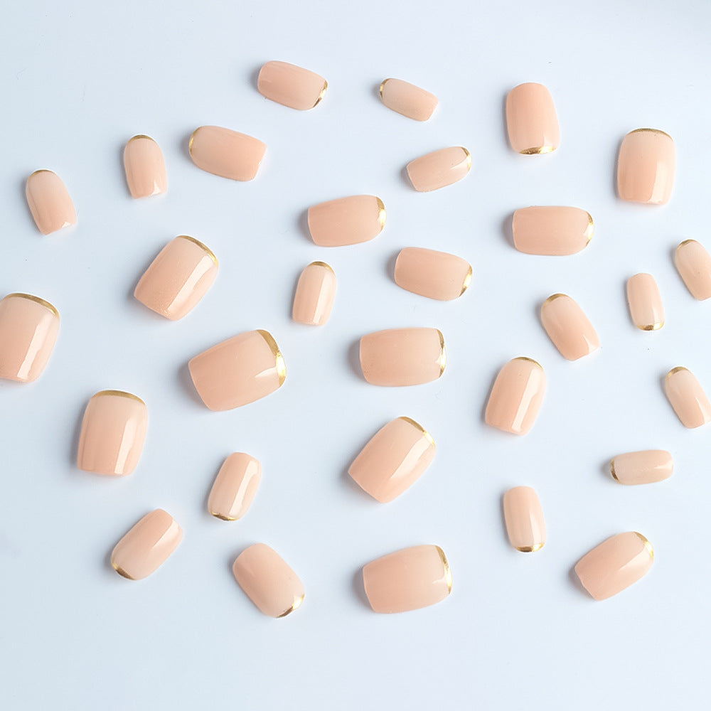 Dekorative French Tip Press-On Nägel Brehn