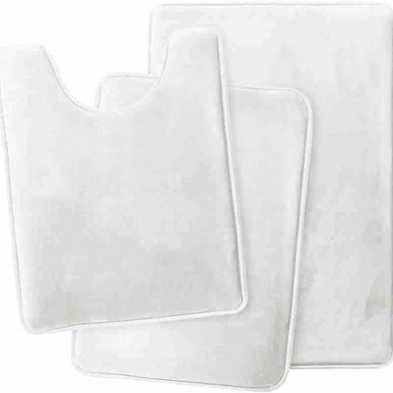 Weiches Plüsch-Badematten-Set