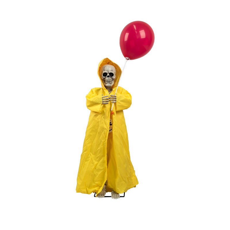 Animierte Halloween Skelett Deko Brehn