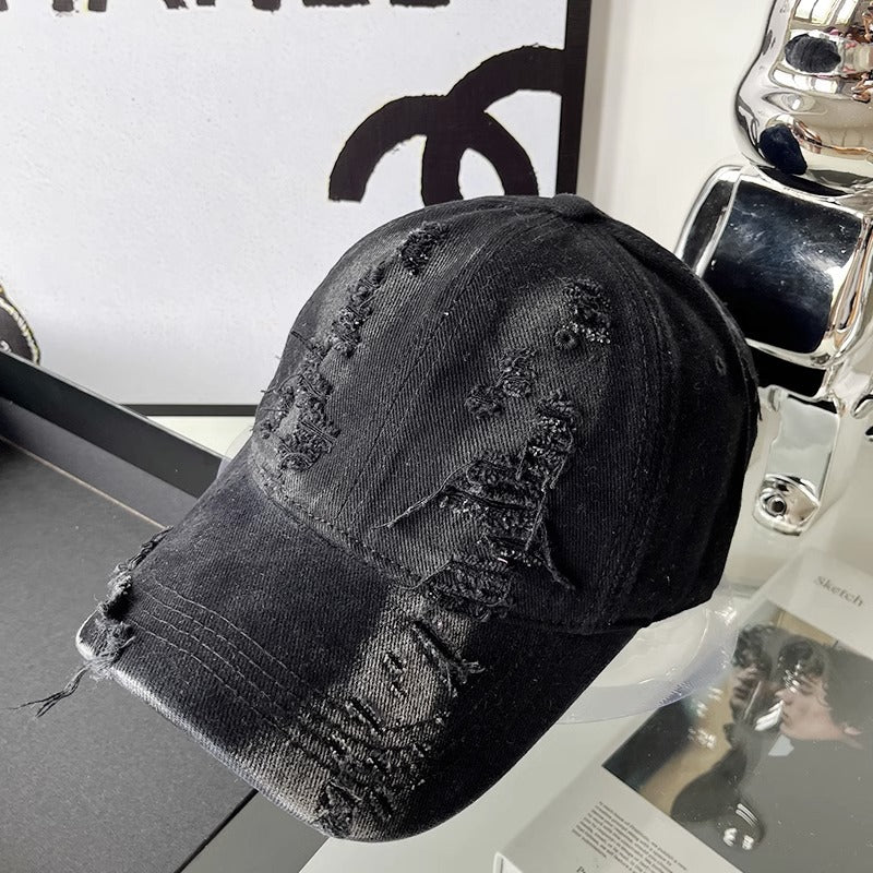 Unisex Abgetragenes Denim-Basecap Brehn