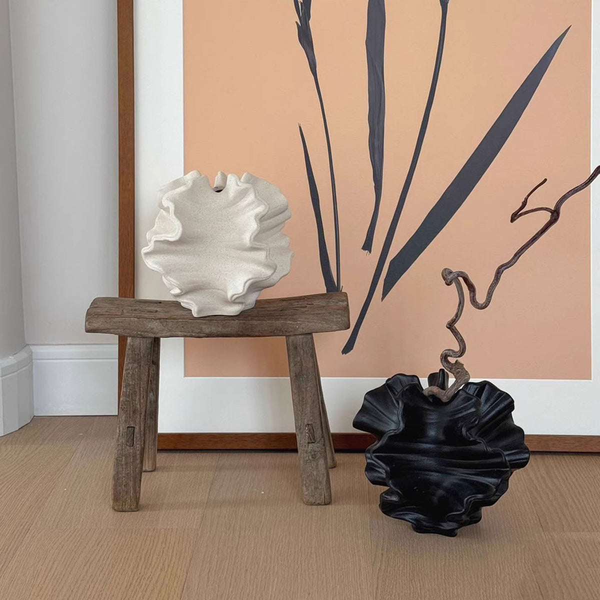 Muschelförmige dekorative Keramikvase