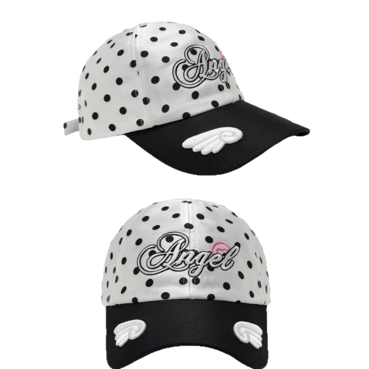 Damen Verspielt Polka Dot Bestickte Baseballmütze Brehn