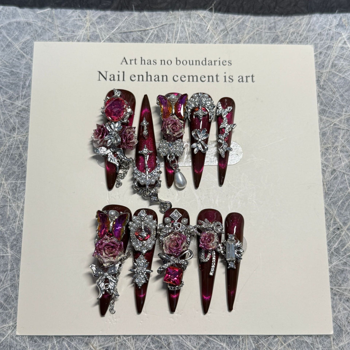 Dekoratives Strass-Nagelkunst-Set