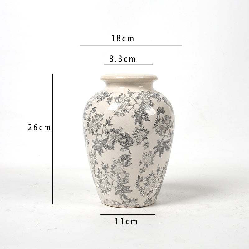 Elegante florale Keramikkaraffe Brehn
