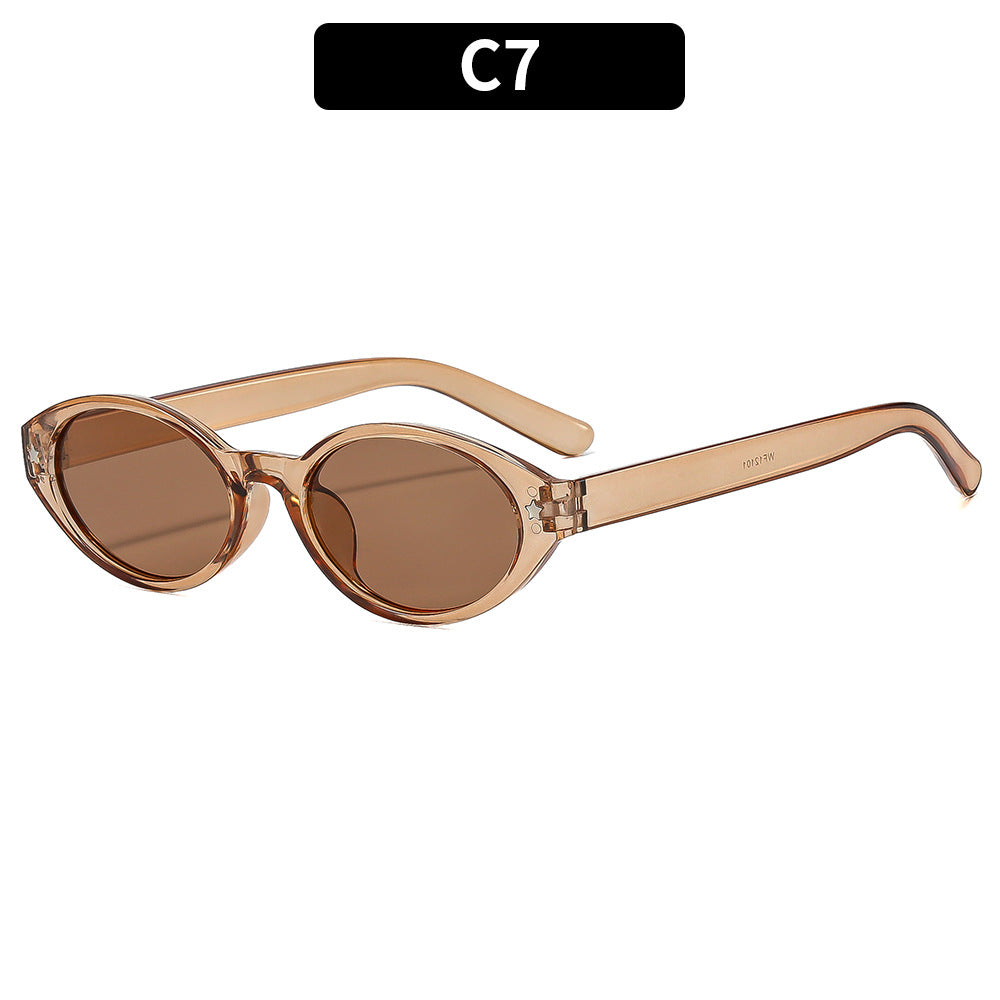 Vintage-inspirierte ovale Rahmen-Sonnenbrille