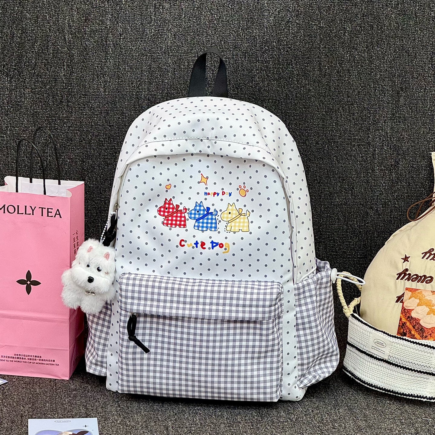 Verspielt Illustrierten Tier Rucksack